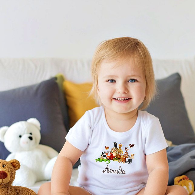 T-shirt Pour Les Tous Petits Animaux personnalisés de l'enfant (Créateur téléchargé)