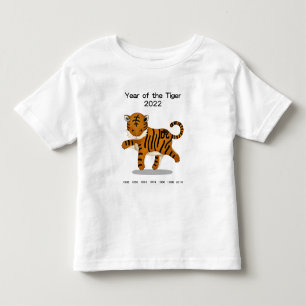 T-shirt Pour Les Tous Petits Année du Tigre 2022 Drôle d'animal du zodiaque
