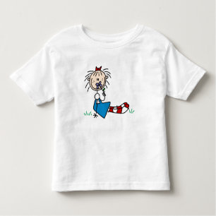 T-shirt Pour Les Tous Petits Annie se situant dans l'herbe avec la chemise de