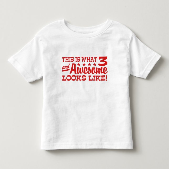 T-shirt Pour Les Tous Petits Anniversaire 3 ans (Devant)
