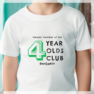 T-shirt Pour Les Tous Petits Anniversaire 4 ans   Enfant de quatre ans personna