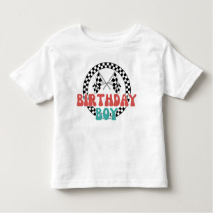 T-shirt Pour Les Tous Petits Anniversaire Boy Checkerboard Racing Indicateur