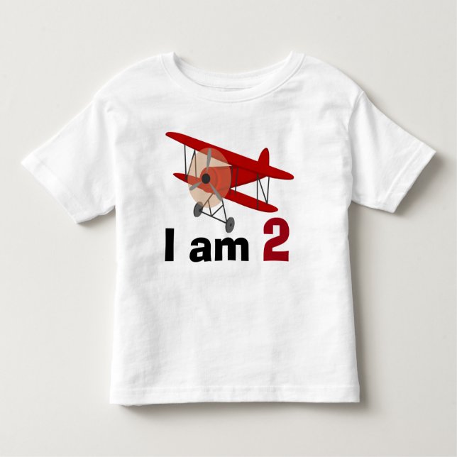 T-shirt Pour Les Tous Petits Anniversaire de Biplane (Devant)