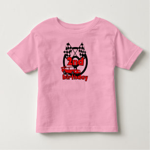 T-shirt Pour Les Tous Petits Anniversaire de courses d'automobiles 2ème