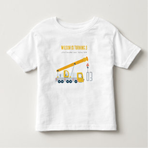 T-shirt Pour Les Tous Petits Anniversaire de enfant du véhicule de construction