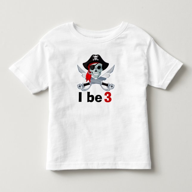 T-shirt Pour Les Tous Petits Anniversaire de pirate (Devant)