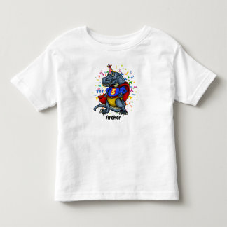 T-shirt Pour Les Tous Petits Anniversaire de super héros de T-Rex 3ème