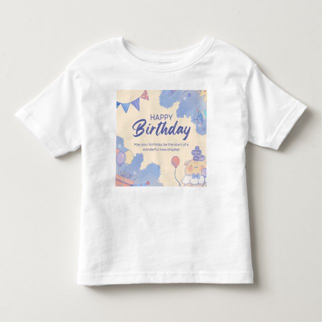 T-shirt Pour Les Tous Petits anniversaire heureux (Devant)