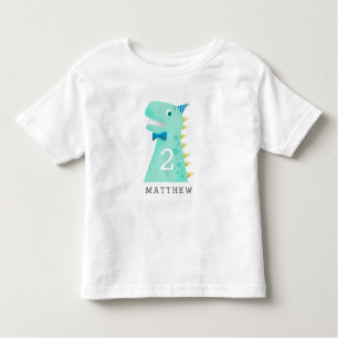 T-shirt Pour Les Tous Petits Anniversaire mignon de dinosaure tout âge
