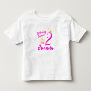 T-shirt Pour Les Tous Petits Anniversaire Princesse Deuxième Anniversaire Fille