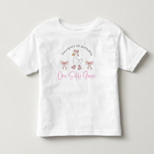 T-shirt Pour Les Tous Petits Anniversaire Silly Goose Rose