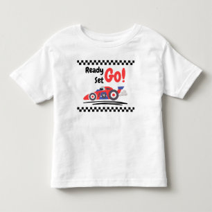 T-shirt Pour Les Tous Petits Anniversaire Tout Âge Prêt Partez Voiture de Cours