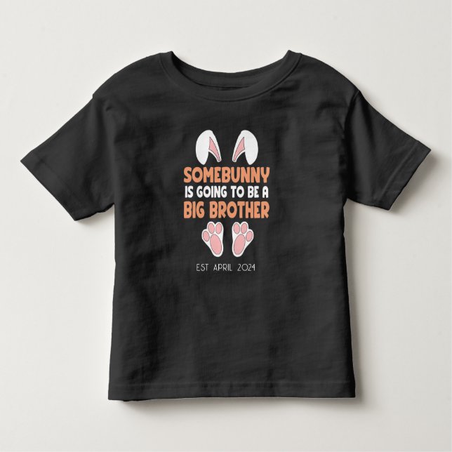 T-shirt Pour Les Tous Petits Annonce de grossesse de Pâques personnalisée Grand (Devant)