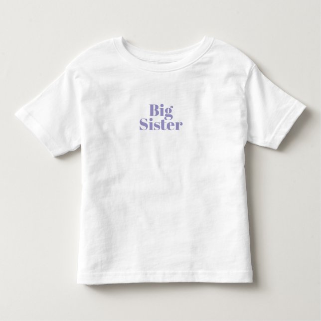 T-shirt Pour Les Tous Petits Annonce de grossesse personnalisée Grande Sœur. (Devant)