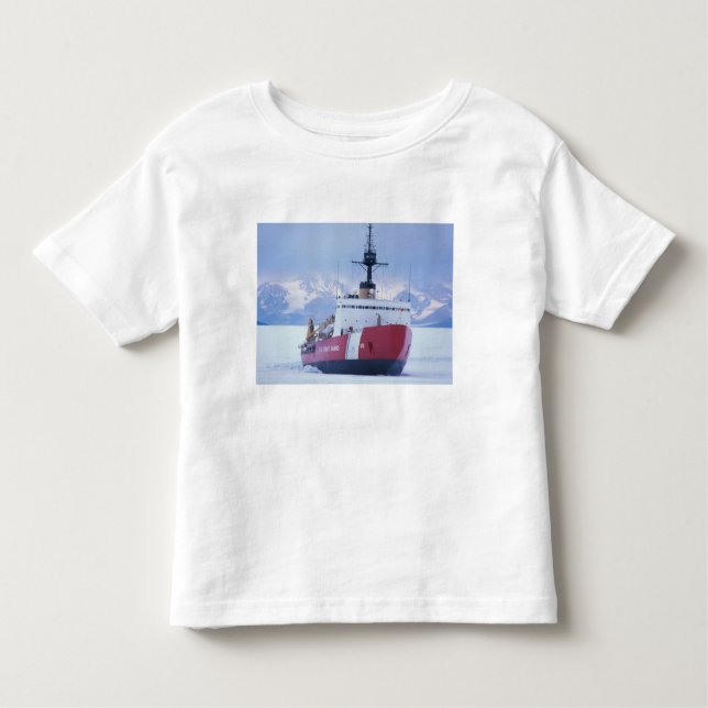 T-shirt Pour Les Tous Petits Antarctique, île Ross, station McMurdo, USCG (Devant)