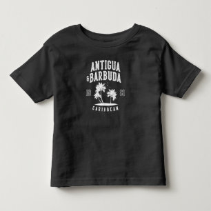 T-shirt Pour Les Tous Petits Antigua & Barbuda Palmier des Caraïbes
