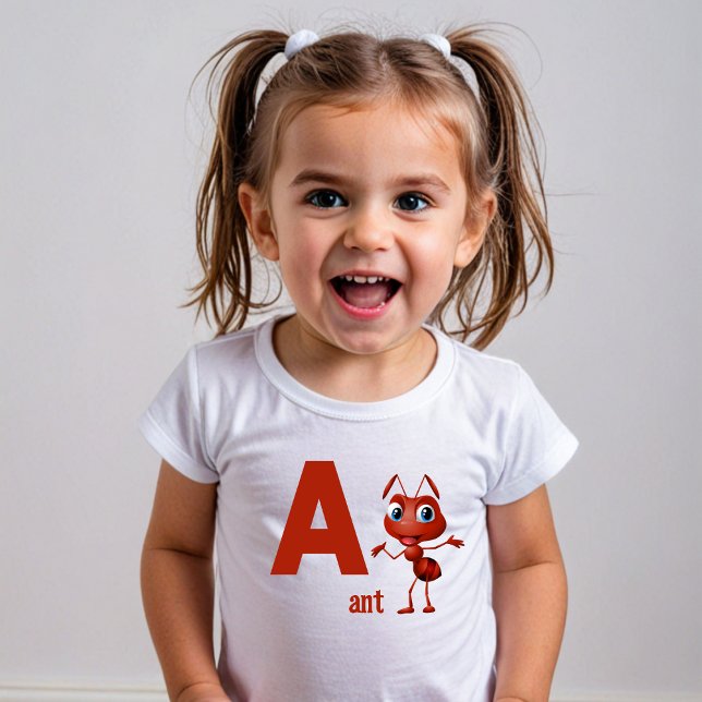 T-shirt Pour Les Tous Petits Antique Alphabet (Créateur téléchargé)
