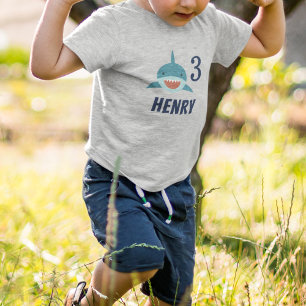 T-shirt Pour Les Tous Petits Appât de requin Anniversaire personnalisé âge pe