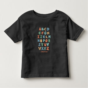 T-shirt Pour Les Tous Petits Apprentissage moderne ABC Alphabet Éducation perso