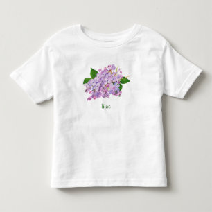 T-shirt Pour Les Tous Petits Aquarelle botanique violette lilas