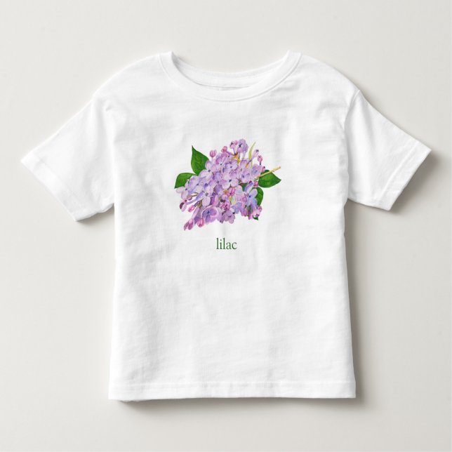 T-shirt Pour Les Tous Petits Aquarelle botanique violette lilas (Devant)