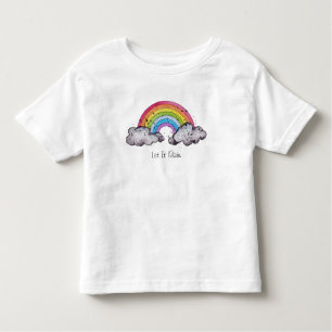 T-shirt Pour Les Tous Petits Aquarelle Cute Arc-En-Ciel Et Nuages
