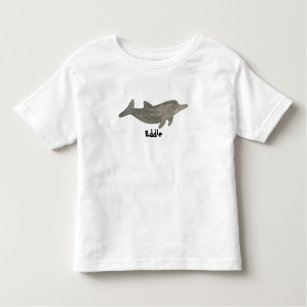 T-shirt Pour Les Tous Petits Aquarelle Dauphin d'animal marin