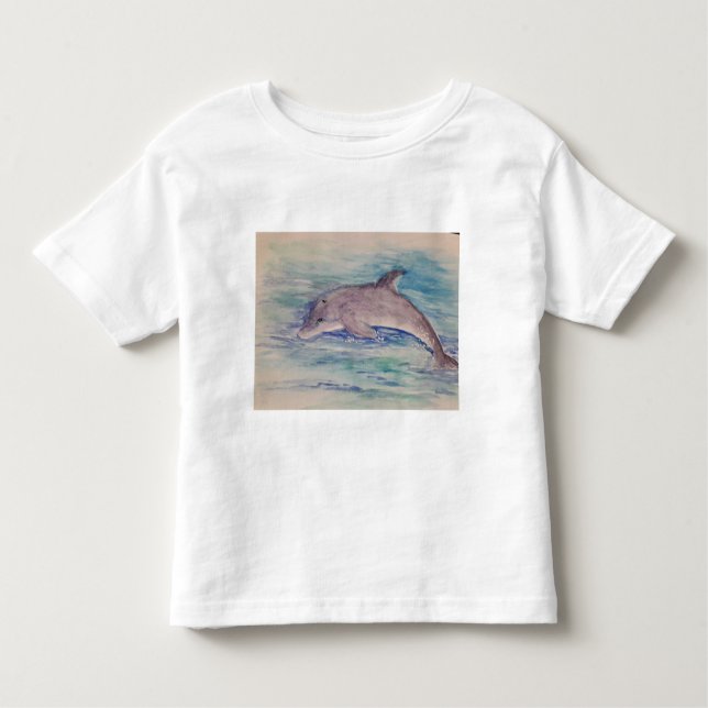 T-shirt Pour Les Tous Petits Aquarelle de dauphin (Devant)