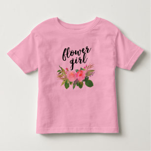 T-shirt Pour Les Tous Petits aquarelle de demoiselle de honneur florale