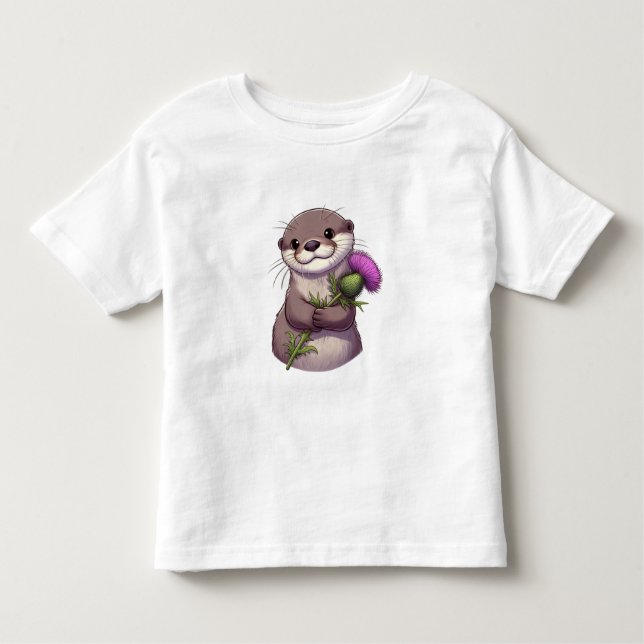 T-shirt Pour Les Tous Petits Aquarelle et chardon (Devant)