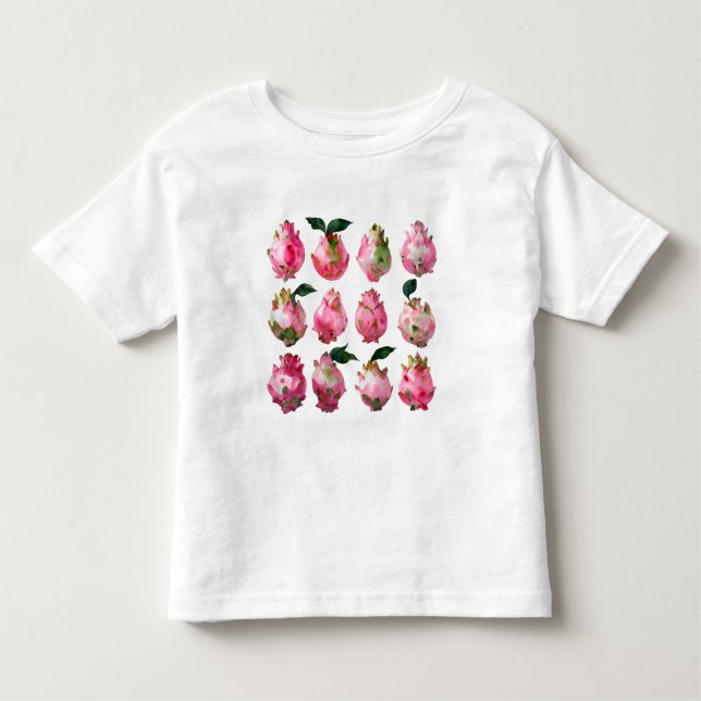 T-shirt Pour Les Tous Petits Aquarelle Tropicale Pitaya (Devant)