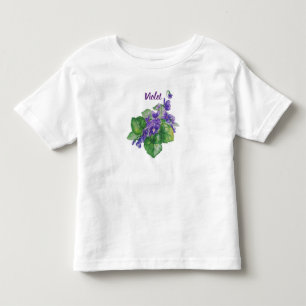 T-shirt Pour Les Tous Petits Aquarelle violet violet sauvage Art personnalisé