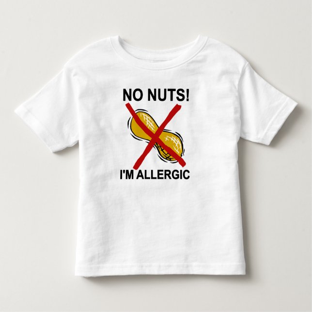 T-shirt Pour Les Tous Petits Arachide AUCUNS écrous je suis allergique (Devant)