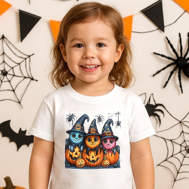 T-shirt Pour Les Tous Petits Araignées et enfants Citrouille d'Halloween - (Créateur téléchargé)