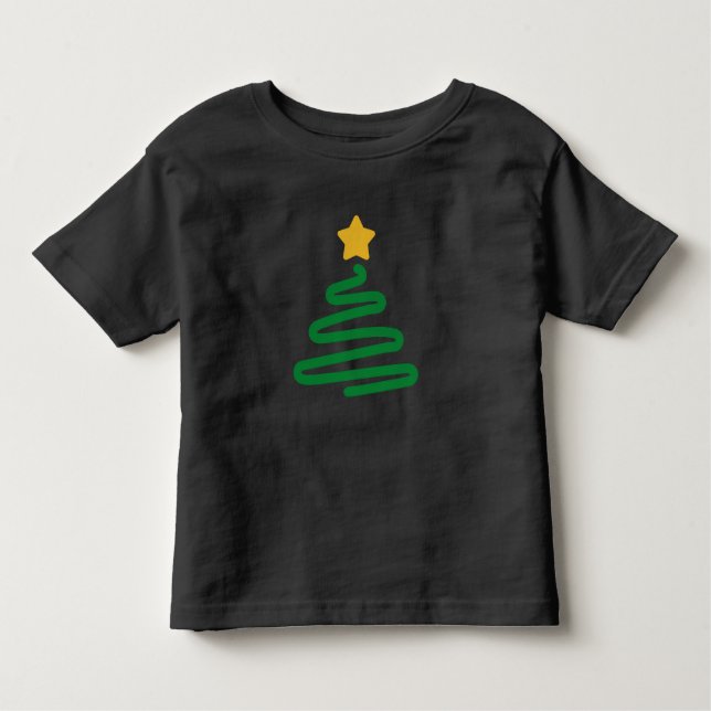 T-shirt Pour Les Tous Petits Arbre de Noël drôle (Devant)