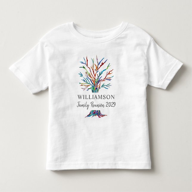 T-shirt Pour Les Tous Petits Arbre Généalogique de la Famille à Nom Personnalis (Devant)