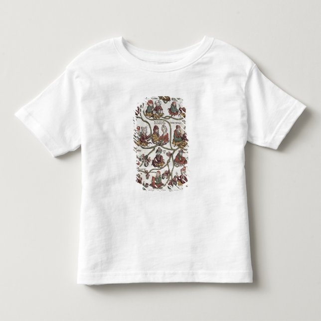 T-shirt Pour Les Tous Petits Arbre généalogique de Laban (Devant)
