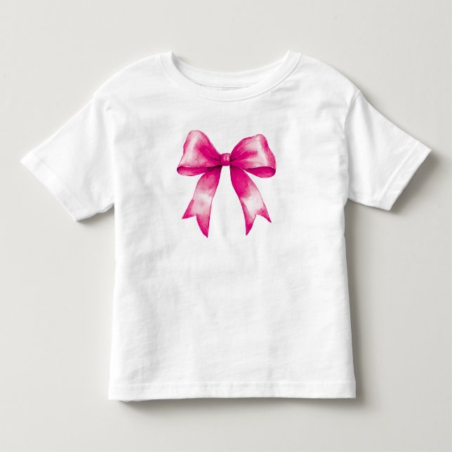 T-shirt Pour Les Tous Petits Arc à ruban rose (Devant)