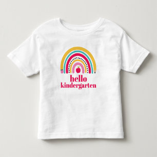 T-shirt Pour Les Tous Petits Arc-en-ciel de l'école Nom personnalisé retour à l