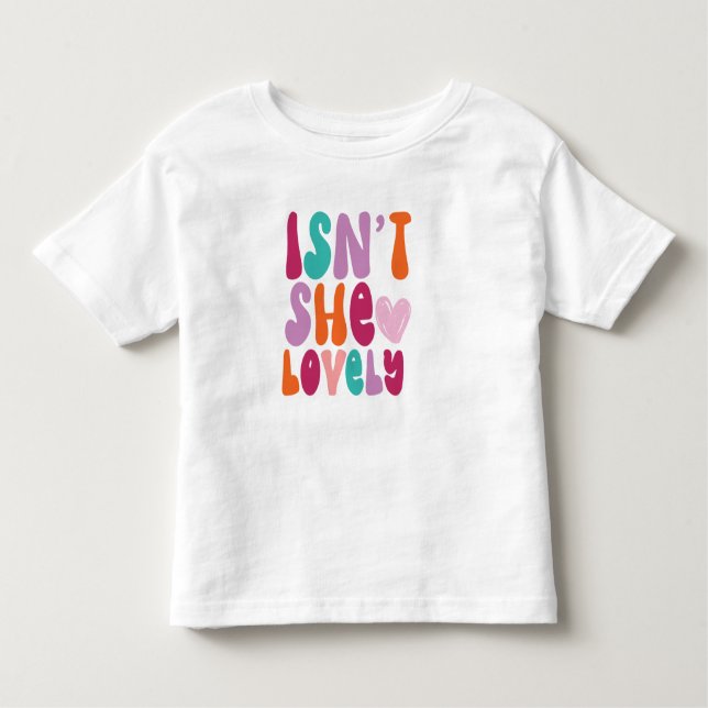 T-shirt Pour Les Tous Petits Arc-en-ciel "n'est-elle pas belle" (Devant)