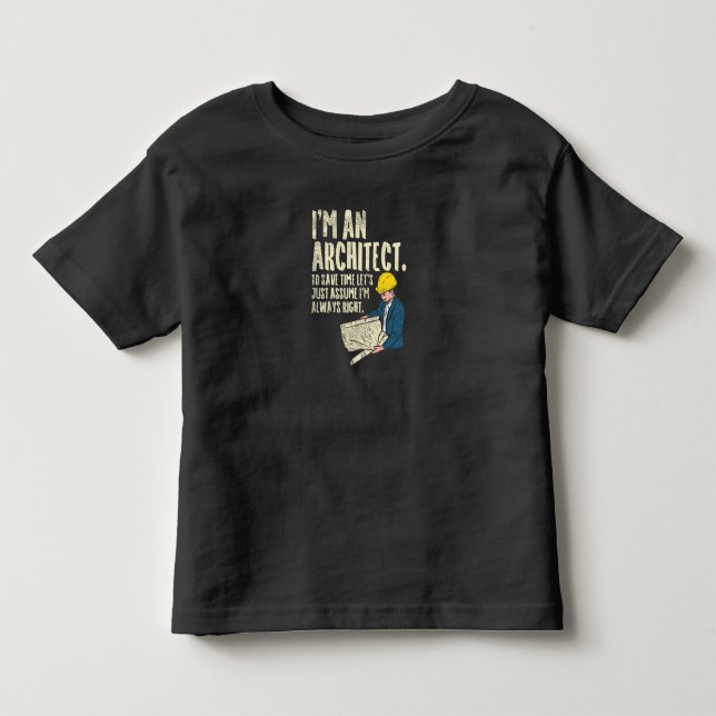 T-shirt Pour Les Tous Petits Architecte - Je suis un architecte (Devant)