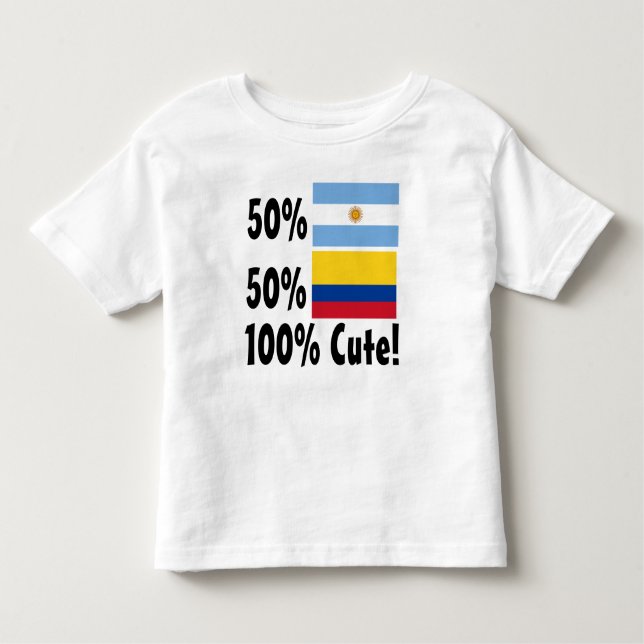 T-shirt Pour Les Tous Petits Argentin de 50% 50% 100% colombien mignon (Devant)