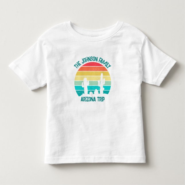 T-shirt Pour Les Tous Petits Arizona Desert Cactus Sunset Custom Triage (Devant)