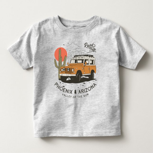 T-shirt Pour Les Tous Petits Arizona Desert Sunset Road Trip Cactus Phoenix (Devant)