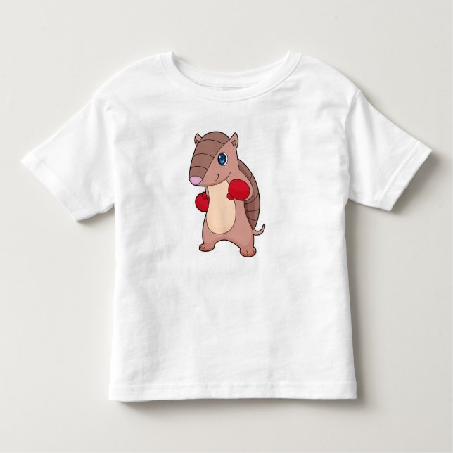 T-shirt Pour Les Tous Petits Armadillo Boxer Gants de boxe (Devant)
