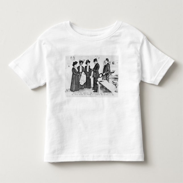 T-shirt Pour Les Tous Petits Arrestation de Mme Pankhurst (Devant)