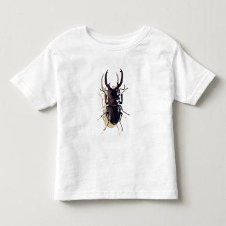 T-shirt Pour Les Tous Petits Art d'aquarelle d'insecte "de scarabée de mâle"