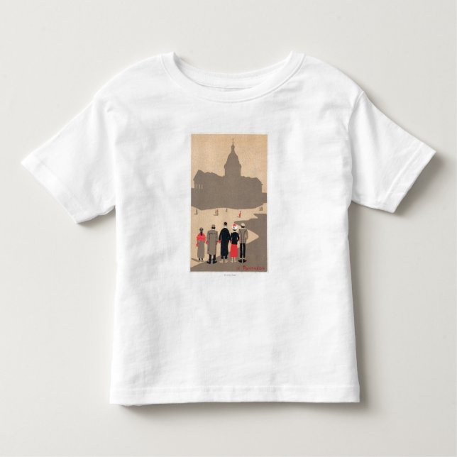 T-shirt Pour Les Tous Petits Art déco SceneParis, France de Le Pantheon (Devant)
