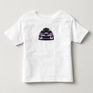 T-shirt Pour Les Tous Petits art dessinée à la main avec œil plissé violet