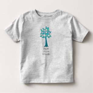 T-shirt Pour Les Tous Petits Art perpétuel Blue Green Tree "Gros"
